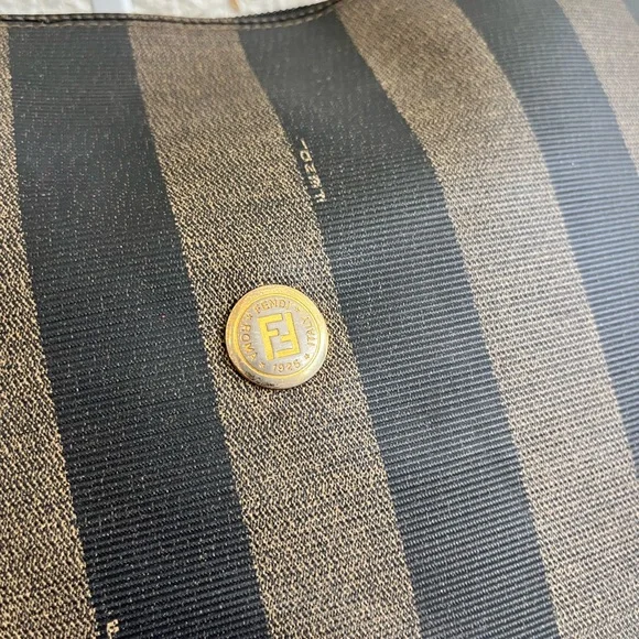 FENDI pequin stripe vintage clutch purse - Picture 9 of 9